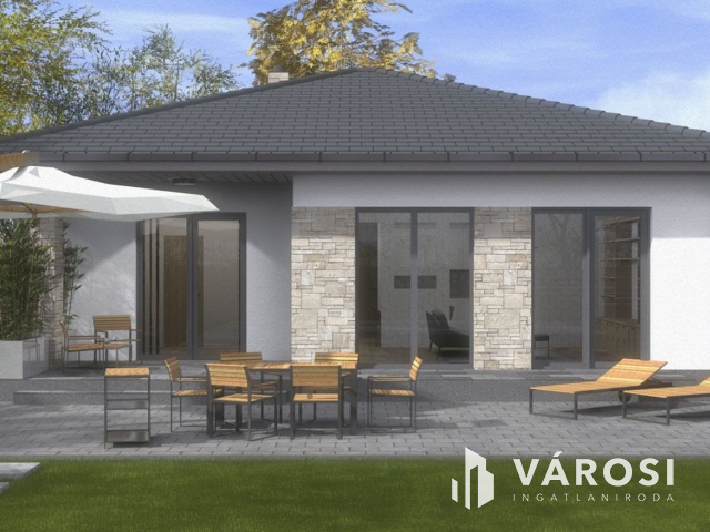 Stílusos otthon nagy terasszal új lakóparkban