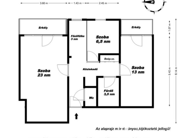 Rózsa utcában eladó lakás