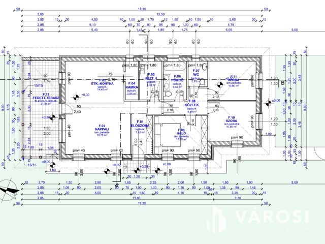 Új építésű családi ház praktikus elrendezéssel