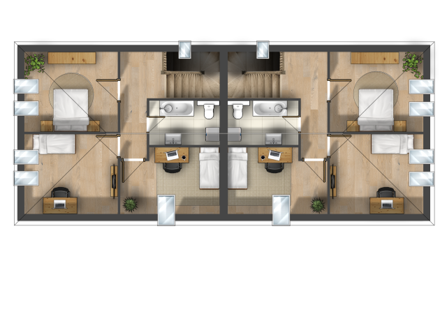 Épülő ikerház EBESEN