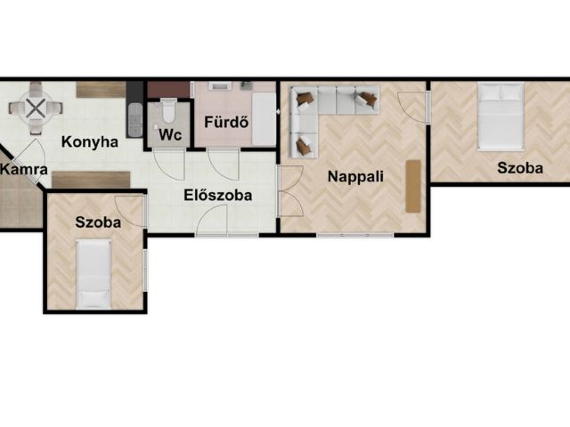 Remek elhelyezkedéssel a Csaba utcában!