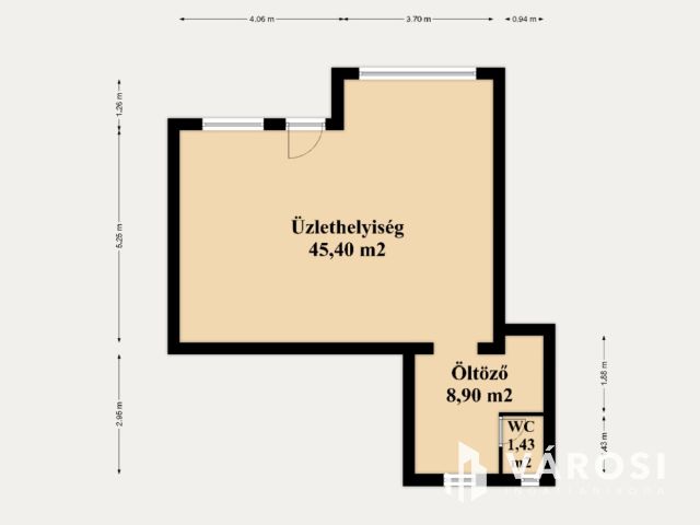 Kiadó üzlethelyiség forgalmas út mellett
