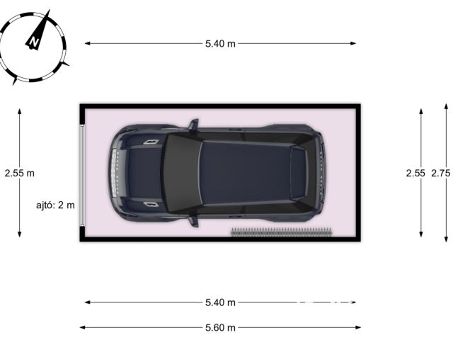 Alacsony költségű garázs, szuper jó helyen